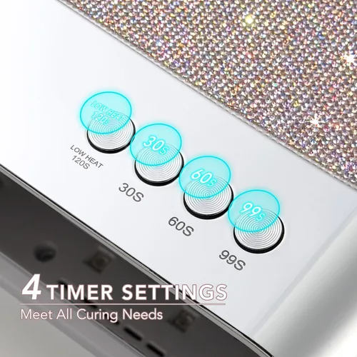 Miniatura 3 de GAOY Lámpara de uñas UV profesional, diseño de cavidad grande para uñas largas, 36 luces LED de curado rápido con sensor infrarrojo para gel