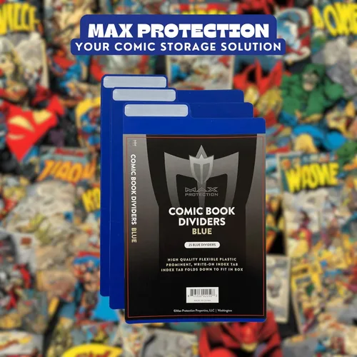 Miniatura 5 de Max Protection Separadores de cómics con pestañas, calidad de archivo de plástico de 30 puntos para almacenamiento de cómics, pestañas de índice