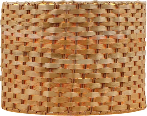 Miniatura 2 de Aspen Creative 31602, pantalla para lámpara de araña de tambor, hoja de plátano natural, 30,5 cm de parte superior x 30,5 cm de parte inferior x