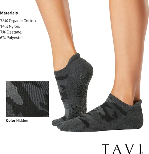 Miniatura 30 de TAVI - Calcetines de agarre inteligente para mujer, pilates, pantuflas, yoga y ballet, barre
