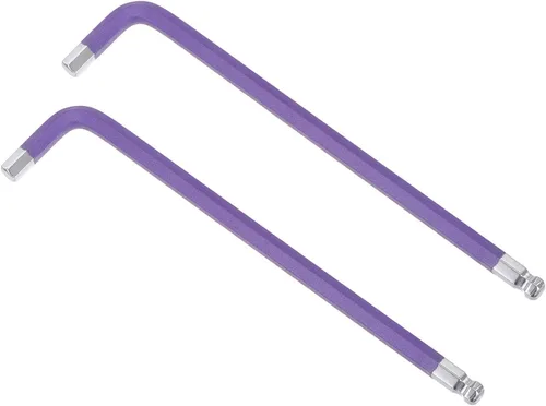 Miniatura 9 de uxcell Llave hexagonal de extremo de bola de 0.059 in, herramienta de reparación de acero S2 en forma de L brazo largo 2 piezas