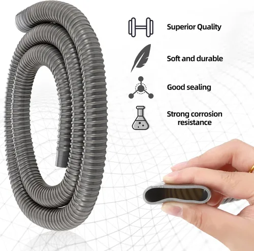 Miniatura 4 de Lounsweer Kit de plomería de bomba de sentina de 5 piezas, incluye bomba de agua de sentina eléctrica de 12 V, 2 abrazaderas de manguera de PVC, Gris