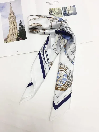 Miniatura 81 de FONYVE - Pañuelo de satén sedoso de tamaño mediano para mujer, cuadrado, 27.5 x 27.5 pulgadas
