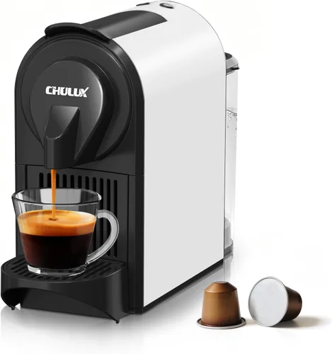 Miniatura 10 de CHULUX Máquina de café expreso compacta, cafetera de una sola porción de 20 bares, tamaños de preparación doble para espresso y lungo, preparación