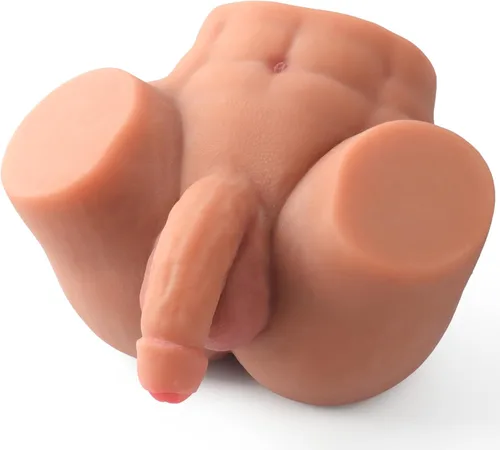 Consolador pequeño de 7.5 libras, torso de muñeca sexual masculina realista anal para hombres, muñeca sexual gay, masturbador masculino estimulador