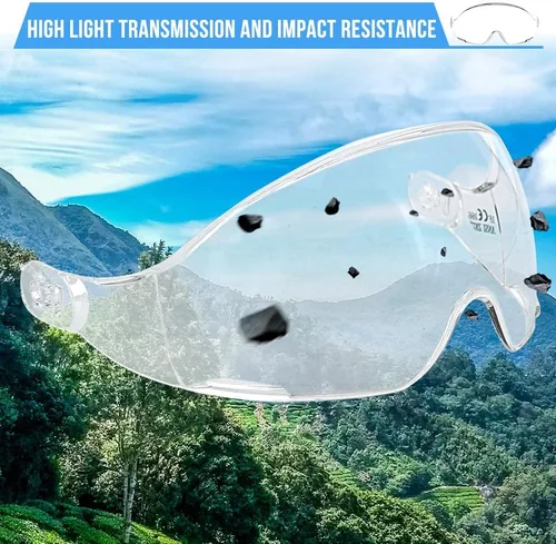 Miniatura 5 de AOLAMEGS Accesorios para casco duro, visera transparente, material de PC, casco de seguridad, reemplazo de gafas EN 166, aprobado lente Visera