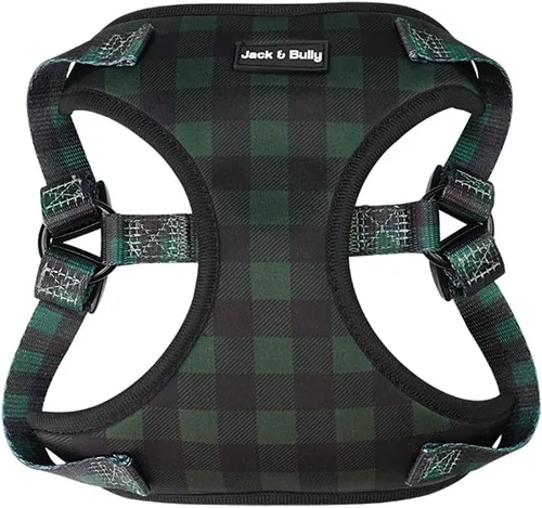 Miniatura 13 de Jack & Bully Arnés para perro, chaleco sin tirones, de neopreno ajustable, suave con malla transpirable, para todo tipo de clima, bulldog francés