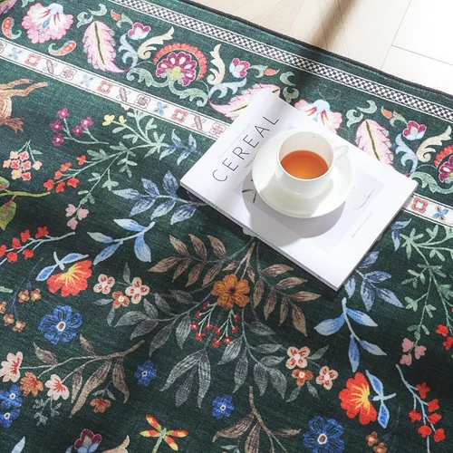 Miniatura 6 de Alfombra de pasillo lavable para cocina, 2 x 10 pies, diseño floral, antideslizante, para entrada, interior, alfombra suave para pasillos, cocina