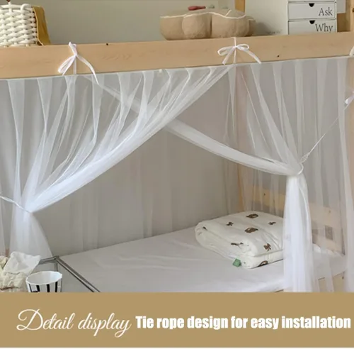 Miniatura 7 de 4 postes esquineros para dormitorio de estudiantes, litera, mosquitera, cortinas de cama para dormitorio, escuela, universidad, decoración de Rosa