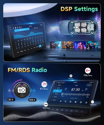 Miniatura 6 de Radio de coche 4G+128G para Ford F150 2008-2014 Estéreo de 9 pulgadas Pantalla táctil completa inalámbrica CarPlay/Android Auto Android 15 Bluetooth