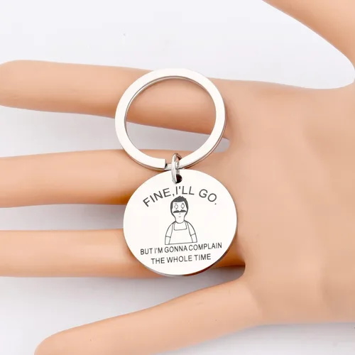 Miniatura 3 de TGBJE Bob, regalo de los fans de Bob's Gift Belcher Gift I'll Go But I'm Gonna Quplain The Whole Time Llavero de los fanáticos del juego