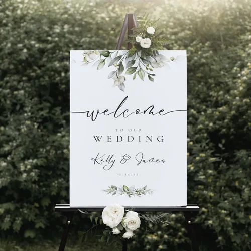 Miniatura 5 de Generic Letrero de boda, 12 x 18 pulgadas, rectangular, de plástico, personalizado, para celebración, boda, resistente a la intemperie y a la Boda