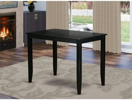 Miniatura 2 de East West Furniture BUT-BLK-T Buckland - Mesa rectangular de altura de mostrador para espacios pequeños, 30 x 48 pulgadas, color negro