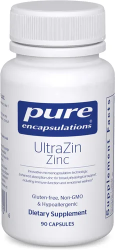 Pure Encapsulations UltraZin Zinc | Apoyo mineral de absorción mejorada para el metabolismo y la salud inmunológica* | 90 cápsulas