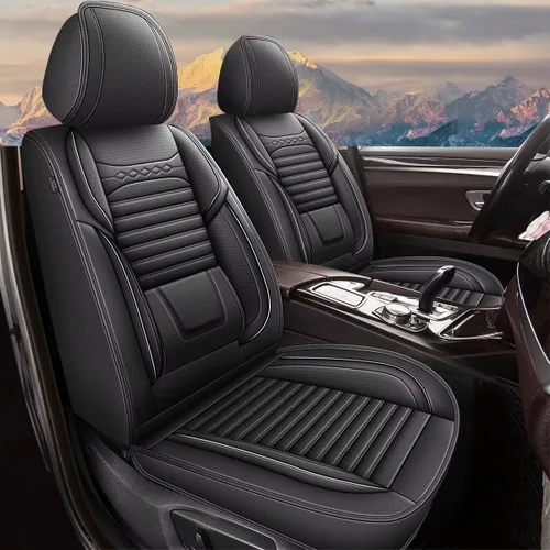 Miniatura 18 de DISUTOGO Juego completo de fundas de asiento de automóvil para Toyota Avalon 2001-2025 2026, de piel sintética, impermeables, compatibles con bolsa