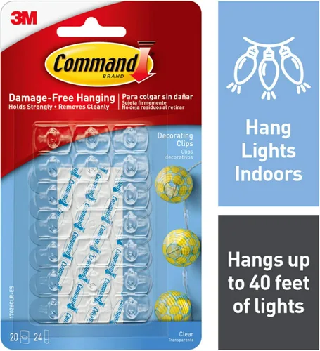 Miniatura 2 de Command 17026CLR-ES Clips de decoración, transparentes, 20 clips (paquete de 2)