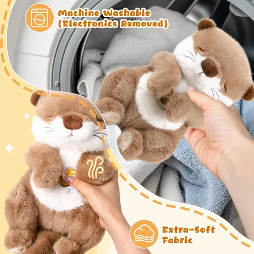 Miniatura 5 de Baby Comfort - Máquina de sonido de felpa con música, luces cálidas, momentos tranquilos para niños y adultos Peluche Que Respira