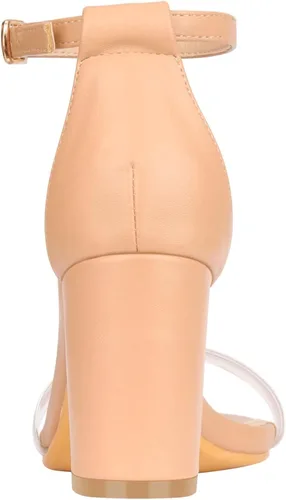 Miniatura 3 de ZriEy - Sandalias de tacón grueso con tiras para mujer, sandalias de tacón medio de 3 pulgadas, punta abierta, correa en el tobillo, tacón alto