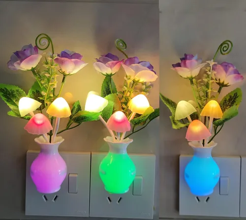 Miniatura 11 de AUSAYE - Luz nocturna LED que cambia de color, paquete de 1 lámpara enchufable del crepúsculo al amanecer, lámpara de decoración para el hogar, luz