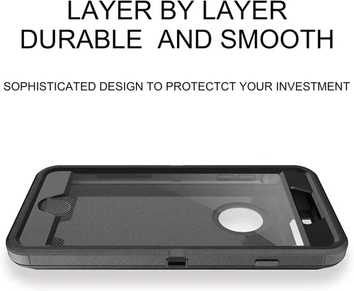 Miniatura 8 de MXX Funda resistente para iPhone 8 con protector de pantalla [sin clip para cinturón] [3 en 1 capas de protección] cubierta de protección de goma