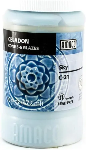 Miniatura 10 de AMACO Celadon High Fire - Esmalte transparente brillante de 12 pintas, 12 colores surtidos, 100% cono mezclable 5-6 (C) esmaltes de cerámica líquida