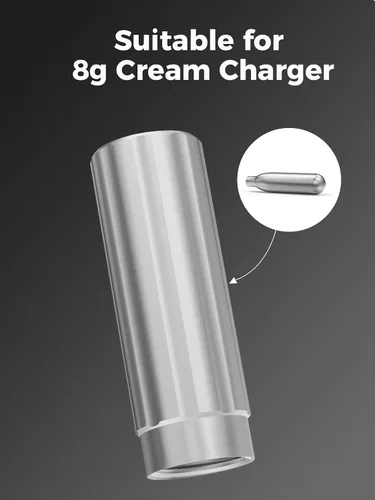 Miniatura 4 de Soporte para cargador de gas dispensador de crema batida, piezas de repuesto duraderas para recipientes de batidora de crema (aluminio)