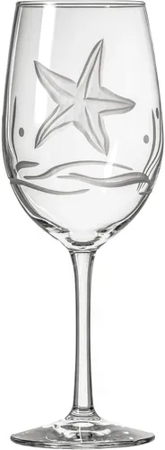 Miniatura 2 de Rolf Glass Starfish - Copas de vino multiusos de 18 onzas, juego de 4 copas de vino grandes, sin plomo, copas de vino grandes grabadas, fabricadas