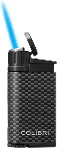 Miniatura 7 de Colibri EVO - Encendedor de butano recargable con llama de un solo chorro en ángulo, resistente al viento, fácil de usar, con agarre de fibra