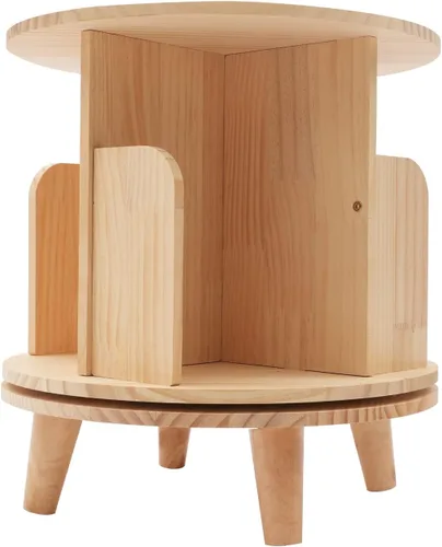 Miniatura 7 de Estantería giratoria de 360 grados, estante de almacenamiento de pie para libros con niveles individuales, organizador de estante para libros