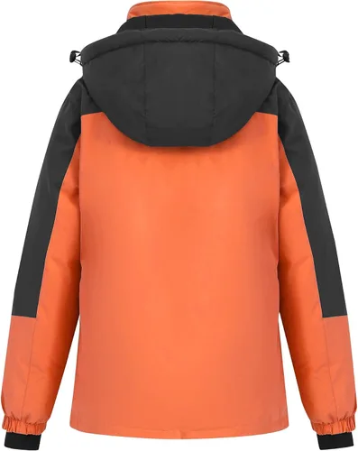 Miniatura 3 de Spmor Chaqueta de esquí impermeable con capucha para mujer, abrigo de snowboard cálido para invierno