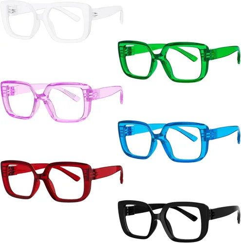 Miniatura 7 de Eyekepper Gafas de lectura para mujer, paquete de 4 lentes de lectura de marco grande, de gran