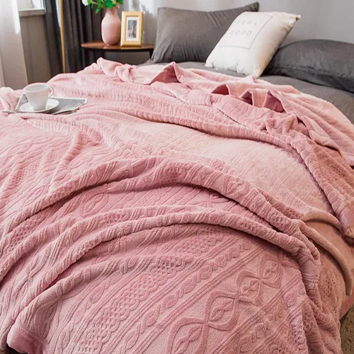 Miniatura 4 de Funda de cama, sofá de siesta, manta ligera y acogedora para el hogar, manta de franela suave reversible lavable