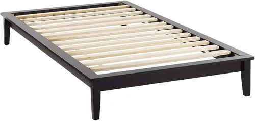 Miniatura 4 de Modway Marco de cama individual con plataforma de madera Lodge en capuchino