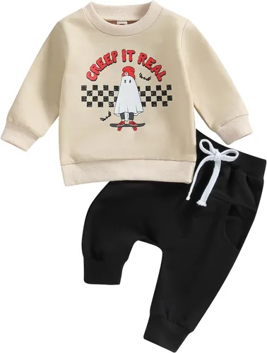 Toddler Baby Boy Fall Outfit Rugby Football Game Day Print Sweatshirt Tops Elastic Pants Set Cute Newborn Infant Clothes