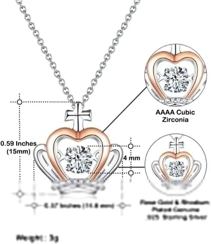 Miniatura 4 de Nice Mother-in-law Gifts, Happy Mother's Day! May all your dreams come!, Love Birthday Crown Pendant Necklace For Mother From Son