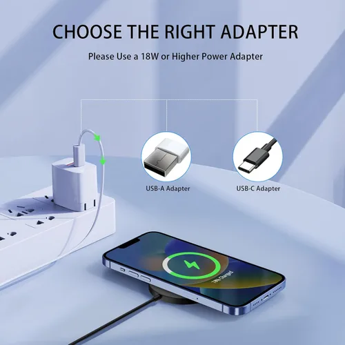 Miniatura 8 de Cargador inalámbrico portátil magnético de 15 W, almohadilla de carga rápida para iPhone 16/15/14/13/12 Series y AirPods 2 3 Pro, cargador rápido