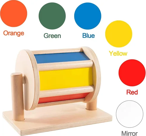 Miniatura 2 de YAANI Tambor giratorio Montessori, juguetes para bebés de 6 a 12 meses, juguetes Montessori para niños de 1 año, juguetes sensoriales, juguetes