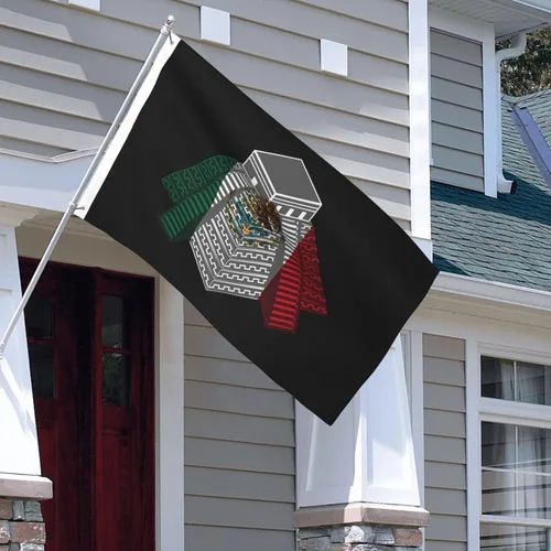 Miniatura 18 de Bandera de 3 x 5 pies, calendario azteca mexicano de doble cara, letrero grande para pared, dormitorio, sala de estar, decoración colgante de casa