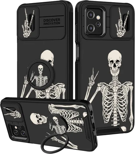 Miniatura 51 de para Moto G 5G 2023 funda - Cubierta de teléfono linda con corazón para mujeres y niñas, diseño único negro con cubierta deslizante para la cámara