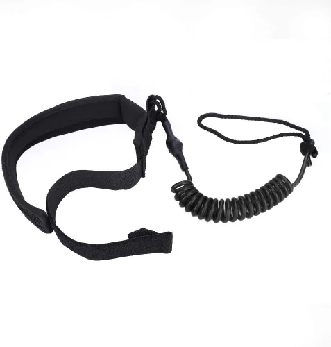 Miniatura 5 de Surfing Leg Leash,Stand Up Paddle Board Coiled Spring Leg Foot Rope Surfing Leash for Surfboard (black)