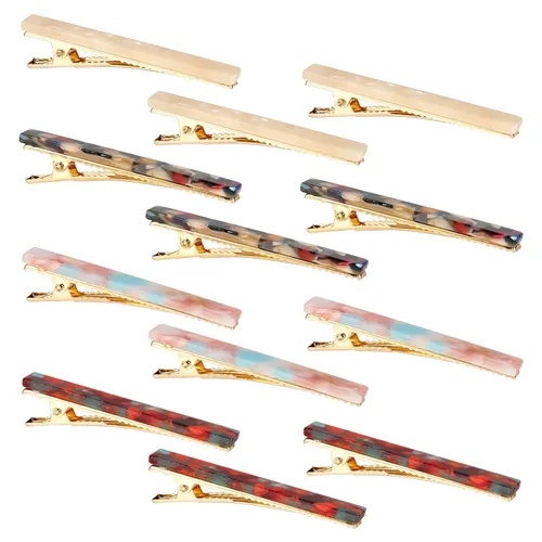 Miniatura 8 de Cobahom 6 pinzas para el cabello, accesorios para el cabello para mujeres, pasadores de pico de pato de resina, pinzas para el cabello elegantes