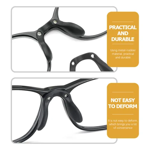 Miniatura 8 de ARTIBETTER Almohadillas ajustables para puente de nariz para lentes, paquete de 3 soportes de nariz antideslizantes en forma de U, reemplazo