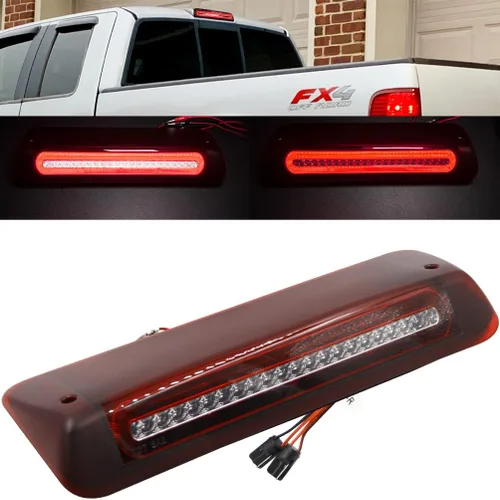 Miniatura 6 de Luces de freno terceras F150 para Ford F150 Raptor 2009 2010 2011 2012 2013 2014 Raptor luces de freno LED rojas 3ª, luces LED blancas