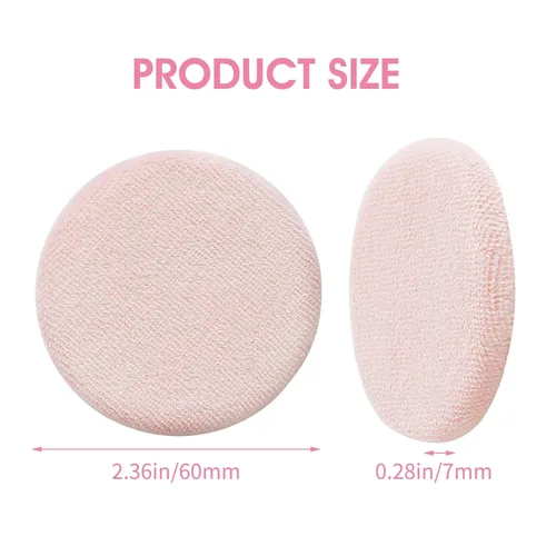 Miniatura 2 de WLLHYF 24 almohadillas redondas de algodón para maquillaje con correa para la cara, para cosméticos sueltos y de base, esponja, polvo Multicolor