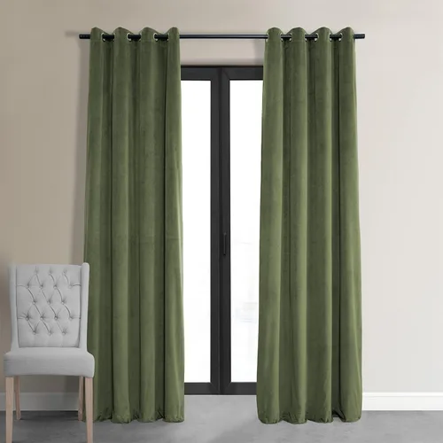 Miniatura 14 de HPD Half Price Drapes Cortinas opacas de terciopelo extra anchas con ojales, 120 pulgadas de largo, bloqueo de calor y luz completa, para dormitorio
