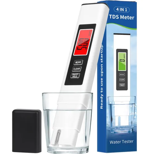 Nuevo 4 en 1 Medidor TDS, medidor TDS, medidor digital de agua, preciso y confiable, medidor de agua, TDS EC y medidor de temperatura (° C/° F),