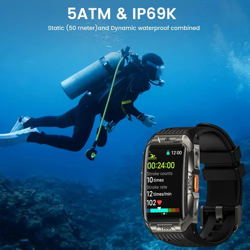 Miniatura 8 de Reloj inteligente GPS para hombres y mujeres, vidrio curvado 3D, cuerpo completo de acero inoxidable, 6 posicionamientos satelitales, brújula, 164.0