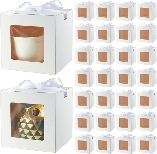 Yeaqee 24 cajas de taza de sublimación para regalo, cajas de taza de café, regalo transparente a granel para tazas de 11 onzas, 12 onzas, 15 onzas,
