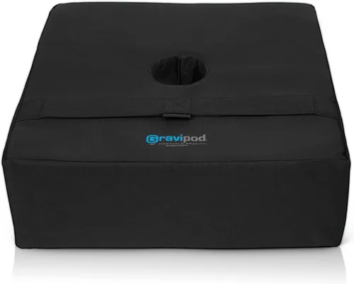 Gravipod Umbrella Base Weight | Outdoor Sand-Fillable Stabilizer for Cantilever, Offset, and Patio Umbrellas | Heavy-Duty Weather-Resistant Fabric