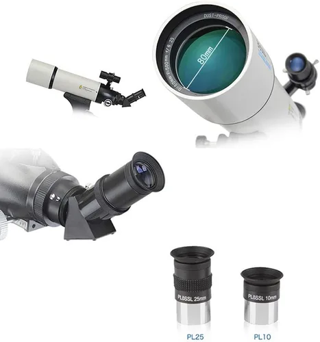 Miniatura 5 de Telescopio para adultos, 3.150 in de apertura, 19.685 in de longitud focal, telescopio refractor para principiantes de astronomía, telescopios